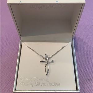 Diamond cross necklace